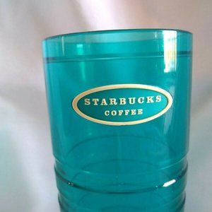 2006 Starbucks Clear Blue Tumbler 16 oz No Lid